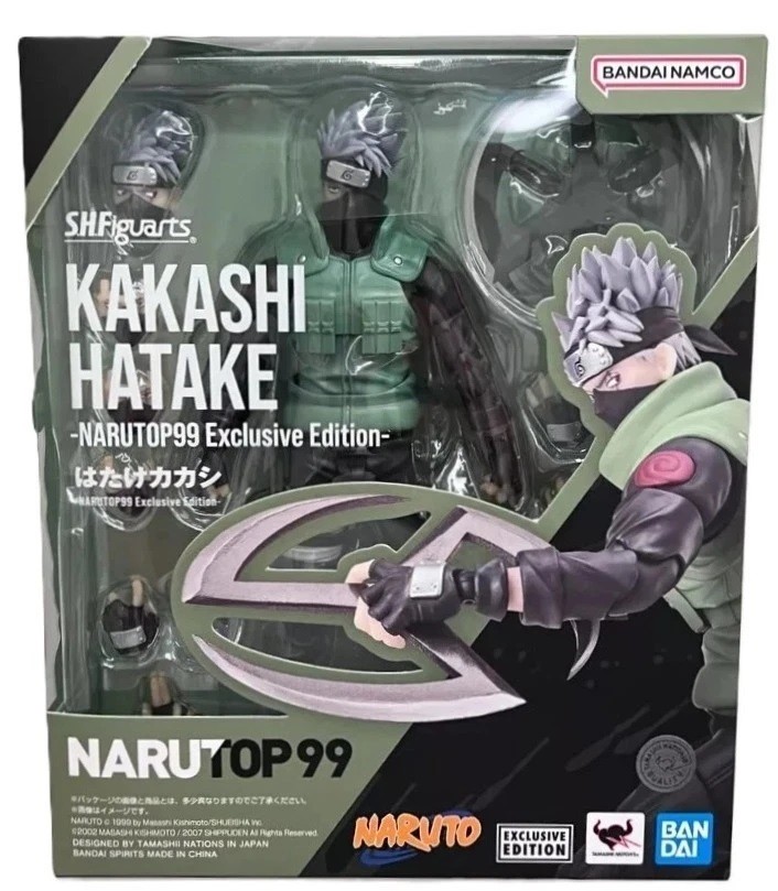 Bandai Naruto NARUTOP99 Exclusive S.H.Figuarts Kakashi Hatake Action Figure