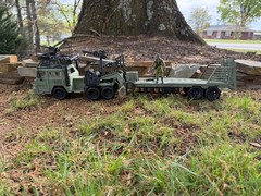G.I. JOE 3.75″ Scale Compatible Custom Weathered Transport Vehicle & Lonzo NICE!