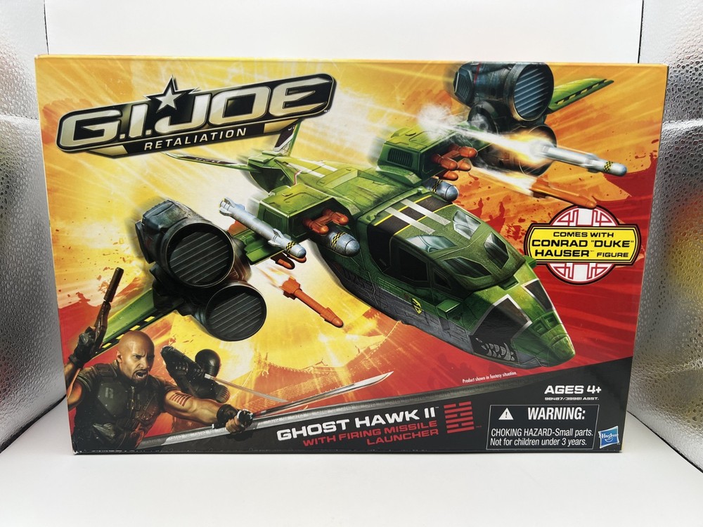 GI Joe Retaliation Ghost Hawk II w/ Firing Missile Launcher & Duke Figure