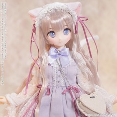 Azone Dreamin Mebae A Gift From M.k Black White Cat 22.5cm/8.8In 1/6 Full Set