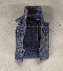 SU-DMJ-SS: 1/12 Denim Vest Jacket for 6″ Muscular or WWE Body (No Figure)