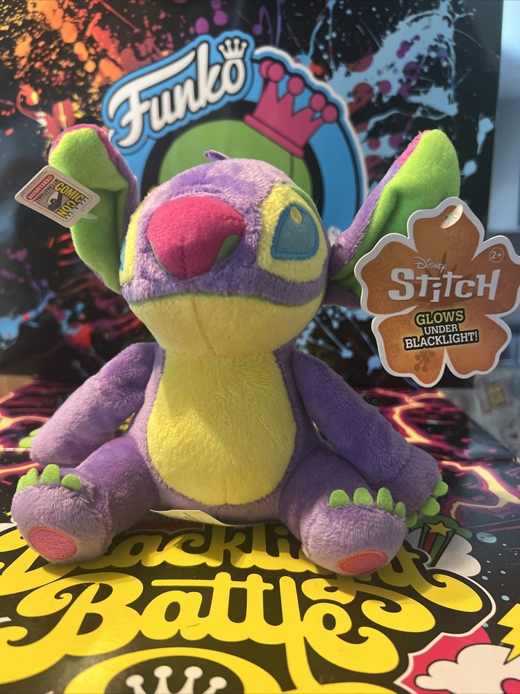 2023 SDCC UCC Exclusive Disney STITCH 6″ BlackLight Plush -Purple Body **IN HAND
