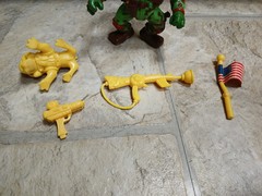 1991 TMNT Raphael Green Beret Military Teenage Mutant Ninja Turtles Complete!