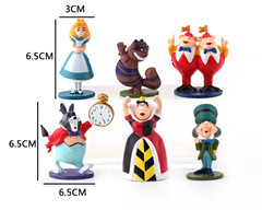 ALICE IN WONDERLAND FIGURES SET-6 PIECES-UNBRANDED-PVC-NEXT DAY FREE SHIPPING