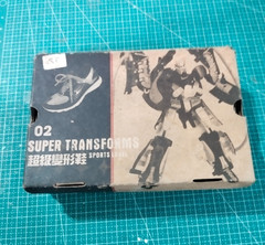 Bootleg Megatron Optimus Prime Transforming Black Basketball Sneaker Shoes Box