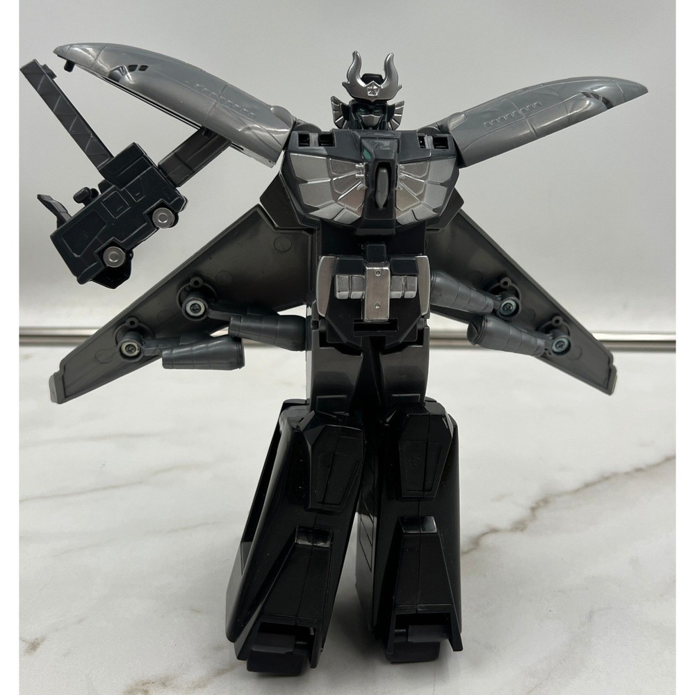 Power Rangers Wild Force Black Silver Jet Megazord Transforming Action Figure