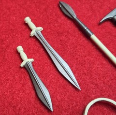 Custom Painted White Weapons Lot 1/18 scale – Boss Fight Studio Vitruvian Armory