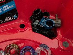 Mixed Beyblade Lot: Metal Fusion, Burst, 2 Stadium Arenas, Case, Launchers As Is