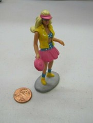 Vintage Barbie Doll In Bathing Suit Pvc Plastic Figure Applause 1990 Cake Topper