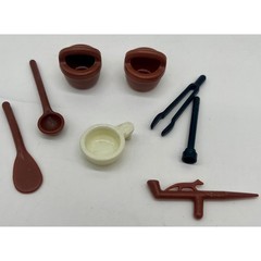 Playmobil Lot Figures Motorcycle Bicycle Accessories Vintage Toy Collection
