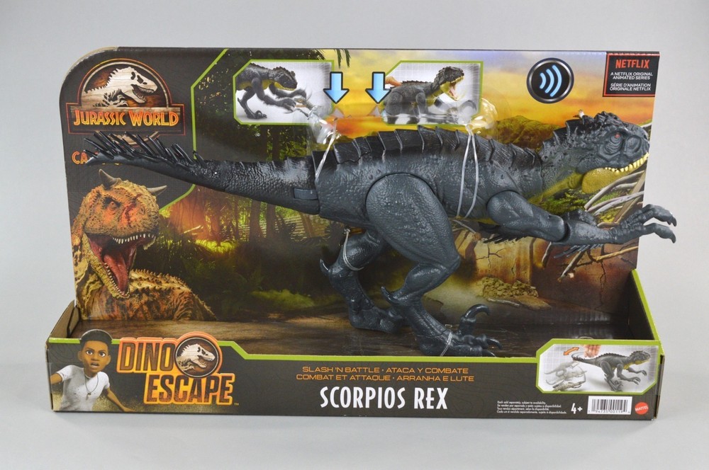 Jurassic World Camp Cretaceous Scorpios Rex Slash N Battle 17″ Dino Escape New