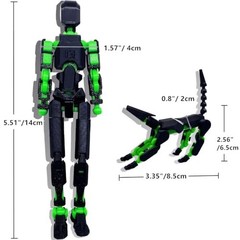 3D Action Figure Fully Articulated Multi-Jointed Robot Toy with Weapons and