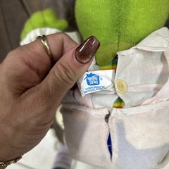 Vintage 1983 Kermit The Frog Stuffed Hasbro Softies Muppet Babies Plush Doll 12″