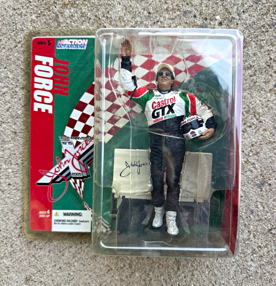 McFarlane John Force Action Figure Series 5 2005 NHRA Racing w/ Helmet