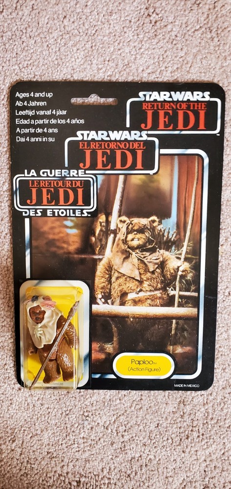 TRI-LOGO Vintage 1983 STAR WARS Return of the Jedi PAPLOO=Kenner 79 Back-Last 17
