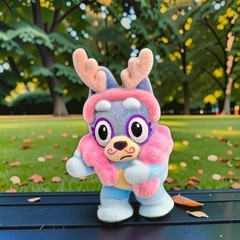 Bluey Fuzzies YOU PICK! Flocked Bluey & Friends Figures Series 1 Blind Boxes