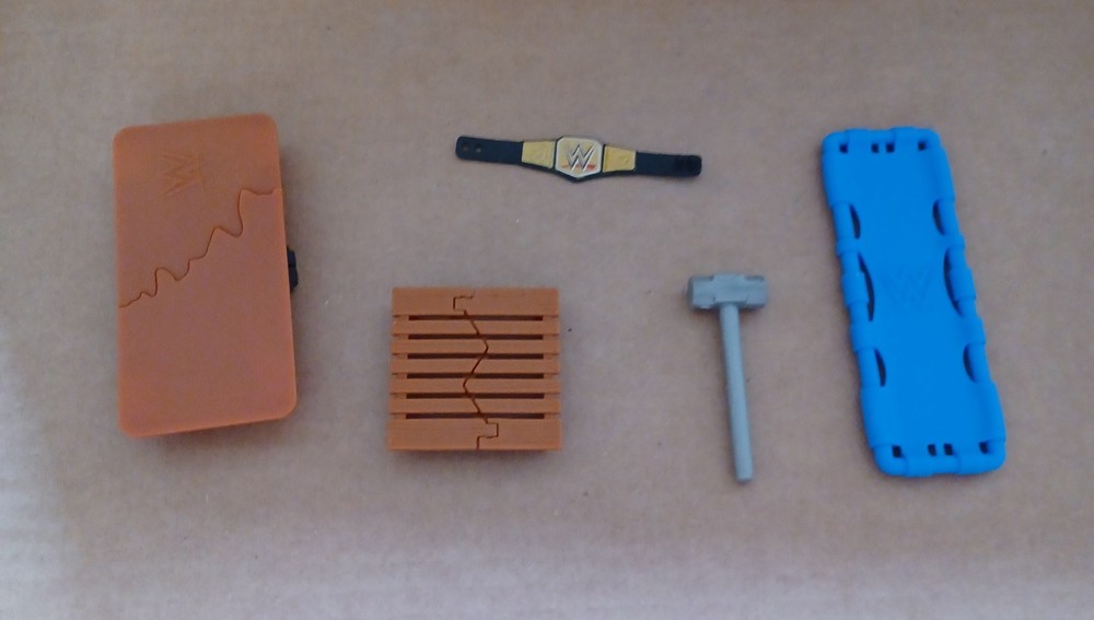 wwe mattel knuckle Crunchers Wrestlemania 5 Figure Accessories Lot B