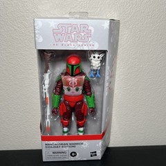 Hasbro Star Wars Mandalorian Warrior Holiday Edition Black Series NEW/SEALED