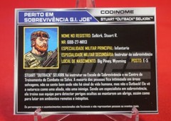 GI Joe FILE CARD Survivalist Stuart Selkirk v3 50th Original Spanish Portuguese