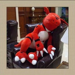 Anime Digital Monster Digimon Guilmon 31/51” Plush Toy Stuffed Doll Kids Gift