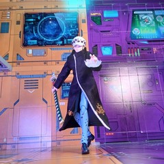 BW-LAW-LTC: 1/12 Black wired Coat for SHF One Piece Trafalgar Law