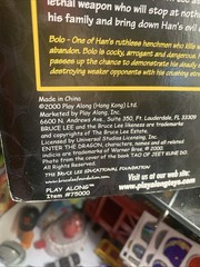 Bruce Lee Enter The Dragon BOLO Figure 2000 Play Along Sealed Soft Card