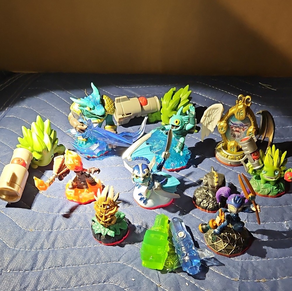Activision Skylanders 2014 Dragon Figure Set Lot Wham-Shell Zap Plastic