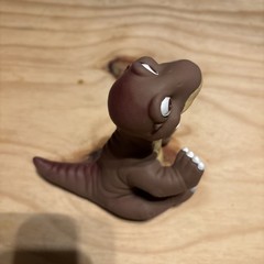 Vtg 1988 Land Before Time Little Foot Dinosaur Rubber Hand Puppet Pizza Hut 6″