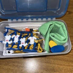 Kaskey Kids Soccer Guys Complete Set Two Teams 23 Figures New pieces Broken Lid
