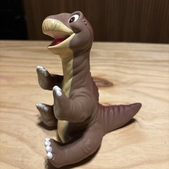 Vtg 1988 Land Before Time Little Foot Dinosaur Rubber Hand Puppet Pizza Hut 6″