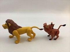 Disney Lion King Figures Just Play Simba Pumbaa 2pc Lot Toys Vintage
