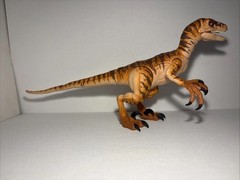 Jurassic Park Lost World Amber Collection Tiger Velociraptor Mattel Fodder 1/12