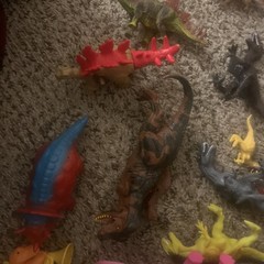 Large Mixed Lot of 41 Vintage Dinosaurs Lion animals Toys Figures 3” To 9” Dinos