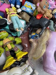 Mixed Toy Figures Lot 4 Lbs 14 Oz Barbie Little Tikes Animals Disney & More