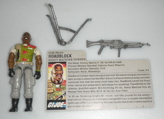 Vintage 1986 Roadblock & File Card G.I. GI Joe v2 100% Complete Figure 3.75 ARAH