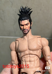 1/12 1/18 Head Sculpt Samurai Miyamoto Musashi For 6″ 3.75″ Figure Body Toy