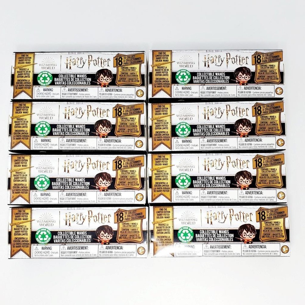 Harry Potter Collectible Wands – Lot of 8 Sealed Blind Boxes