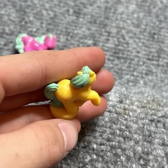 Vtg My Little Pony 1980s MLP Petite Ponies Pretty Parade Lot of 2 Pink & Yellow