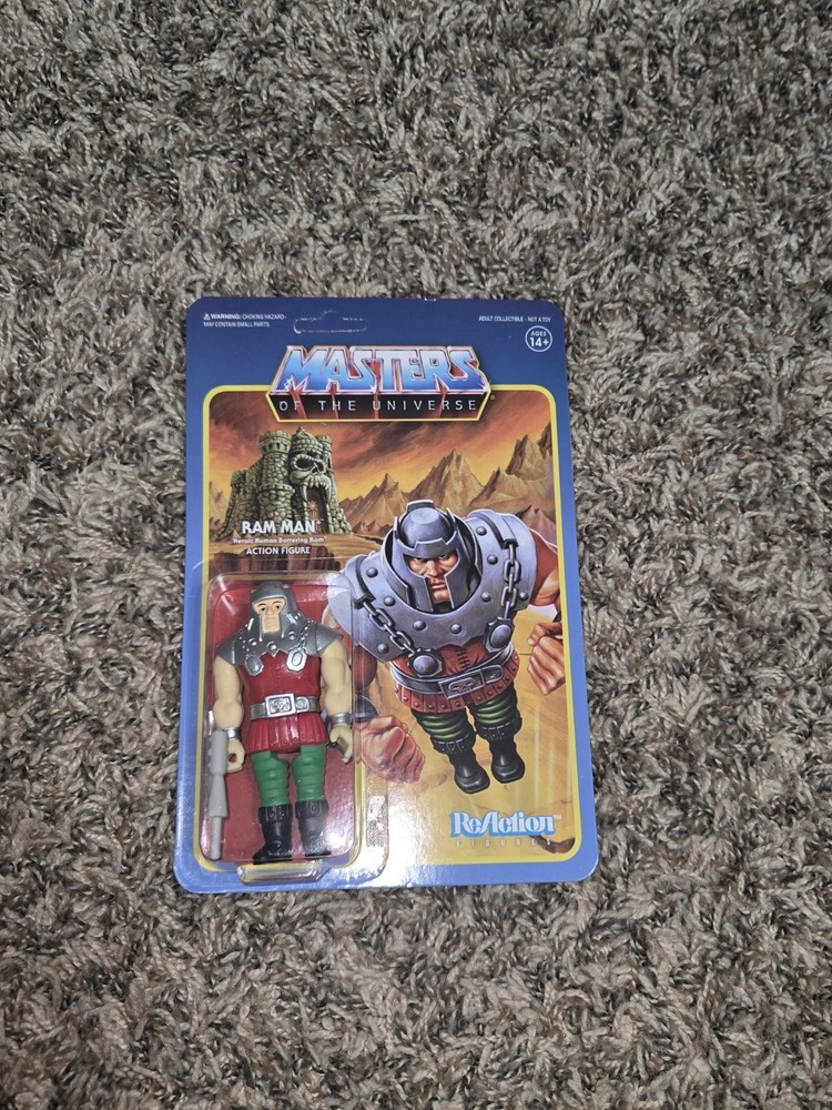 Super7 ReAction Ram Man 3.75″ Figure Masters of the Universe MOTU 2018 Retro