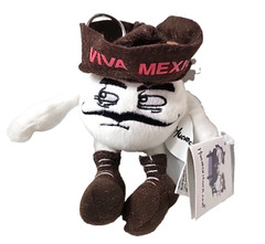NEW WITH TAG HUEVOS CARTOON VIVA MEXICO PLUSH KEYCHAIN 5 Inch
