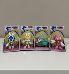 Sonic the Hedgehog Easter Jakks 2.5” Figure Sonic Pocky Knuckles Tails Set of 4