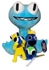 Rainbow Friends 15″ GIANT CYAN PLUSH Stuffed Toy Figure + Blue Yellow Sm 25 LOT