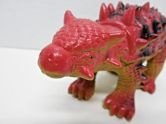 Vintage Ankylosaurus Dinosaur Figure Vinyl Plastic Heavy 9 in L x 3.5 in T