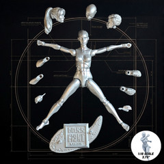 Vitruvian H.A.C.K.S. Character Blanks Chrome Female 1:18 Scale Action Figure