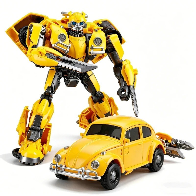 18cm 7.1in Transforming Beetle Car Robot Action Figure Articulated NEW Boxed USA