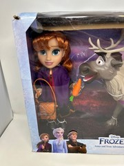 Disney Frozen Queen Anna Articulated Toddler Doll with Sven Reindeer