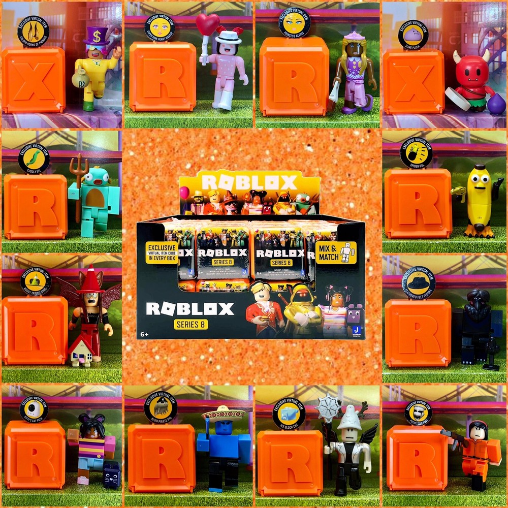 Roblox Celebrity Series 8 Orange Mystery Blind Box Figures Toy NEW+Virtual Codes