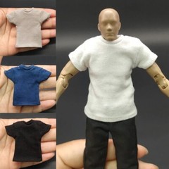 1/12 Scale Male Soldier T-Shirt Short Sleeve Clothes Model for 6″ Action Figure