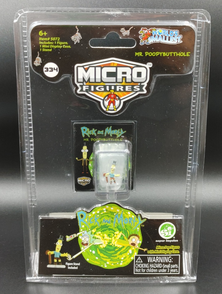 World’s Smallest Mr. Poopybutthole Micro Figure Rick And Morty By Super Impulse