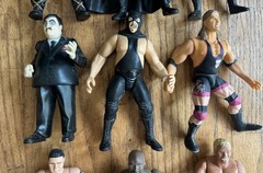 Jakks WWF WWE WCW Wrestling Action Figure Lot Austin Undertaker NWO Goldberg BCA